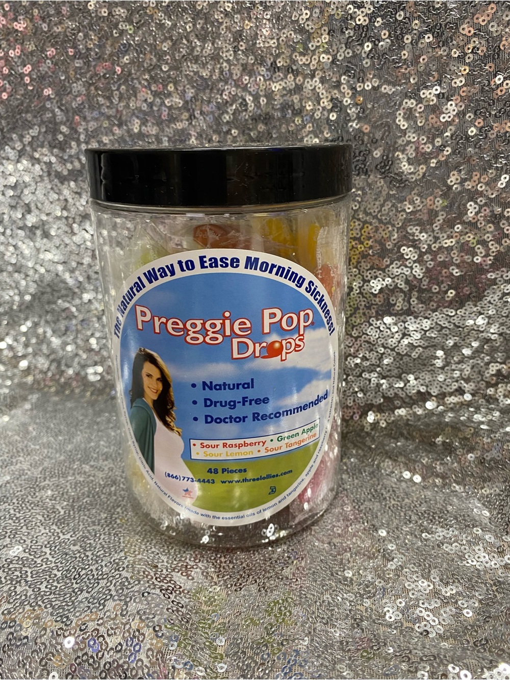Preggie Pop Drops - Natural Morning Sickness Relief - 48 ct - UNOPENED